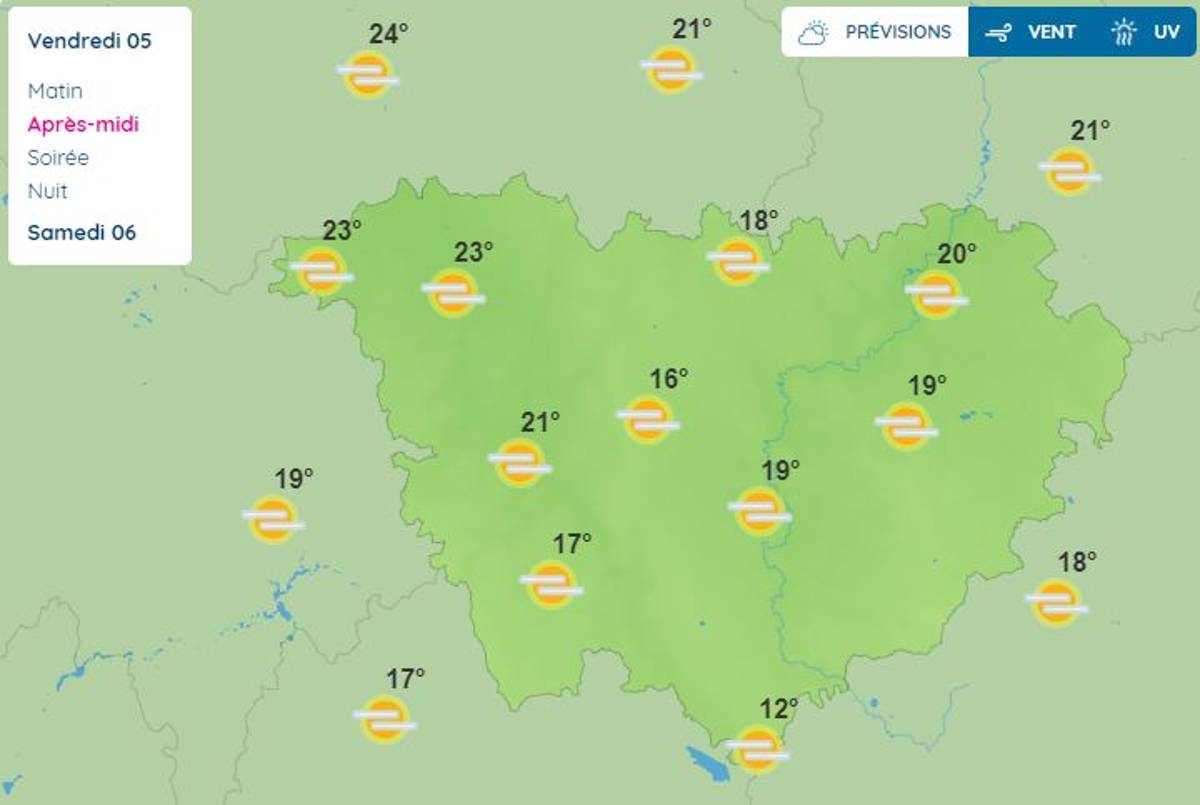 , Jusqu&rsquo;à 23°C en Haute-Loire ce vendredi